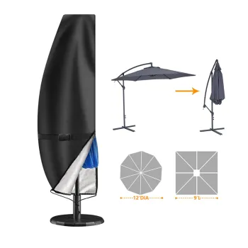 Factory Direct Outdoor Patio Banana Umbrella Cover with Zipper