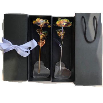 YAYUN A-1183 Enchanted Galaxy Rose Gift with Acrylic Stand
