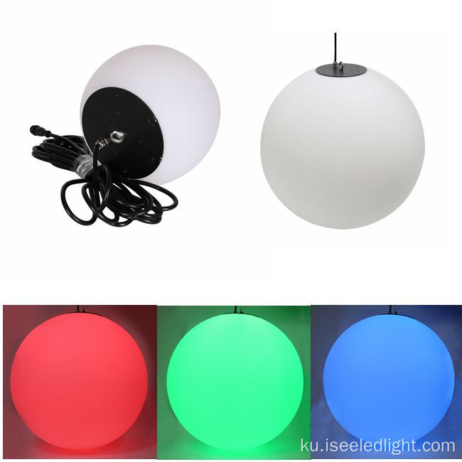 Navnîşana Manual 30cm LED RGB Ball Sphere Ronahî