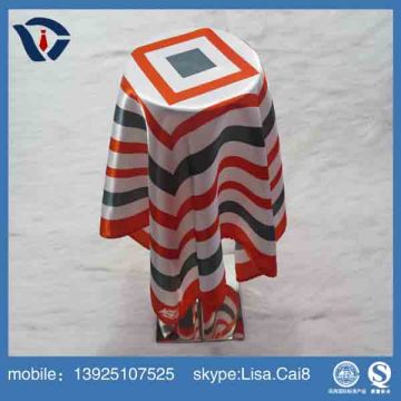 Fashionable 100% pure custom printed silk square scarves
