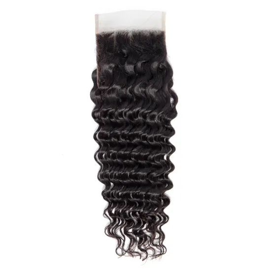 Deep Wave Lace Front Closure Hair Virgin Cuticle Aligned 4x4 2x6 5x5 13x4 13x6 6x6 7x7 360 Lace Frontal Closure Brazilian Hair