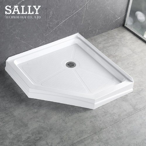 Base de ducha con recinto de neo-ángulo de diamante acrílico SALLY ABS