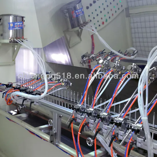 automatic perfume bottle cap UV painting line/cosmetic caps automatic UV coating/plastic UV spray paint shop