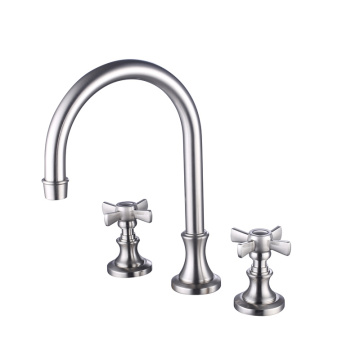 Arc spout na may mga cross knobs basin faucet