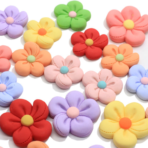 100 piezas mezcla de colores flor Flatback resina cabujones álbum de recortes manualidades adornos de bricolaje decoración accesorios para la cabeza