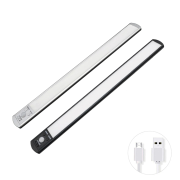 3 Color Dimmable LED Under Cabinet Light with USB Rechargeable Motion Sensor for Wardrobe and Kitchen
