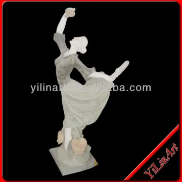 White Marble Carving Dancing Lady Sculpture YL-R518