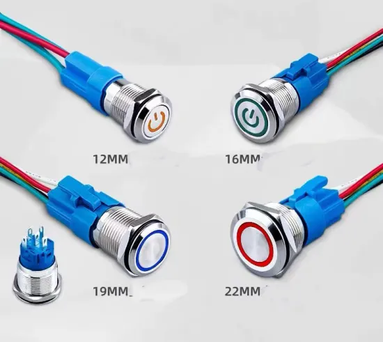 Factory Supply 12/16/19/22mm Metal Momentary/Latching Push Button Switch