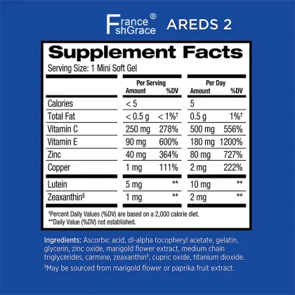 Eye Vitamin Mineral Softgels, Contains Lutein Vitamin C