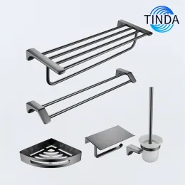 Gunmetal Gray 5-Piece Bathroom Hardware Set