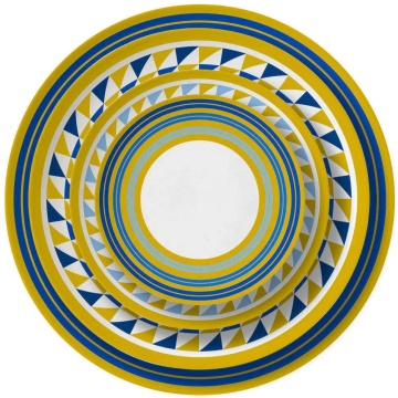 Nordic Western Chinese Style Luxury Porcelain Dinner Plates with Bohemian Moroccan Influence