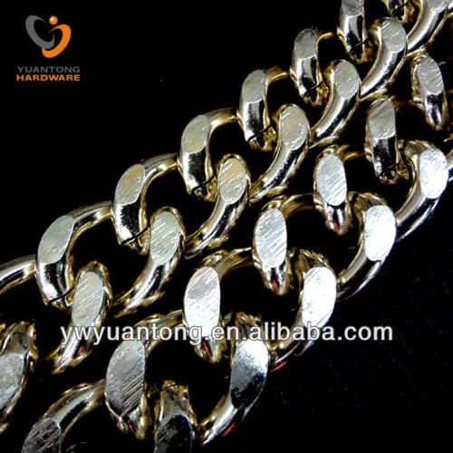 Wholesale fashion cut face aluminum belt chains