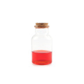 garrafa de reagente de vidro de 125 ml com rolha de cortiça