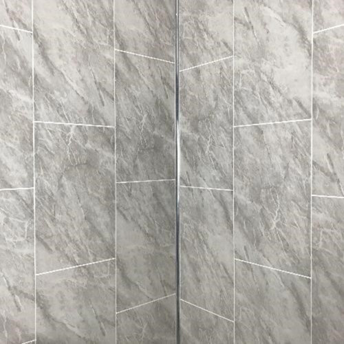 Grey Marble Tile effect Bathroom PVC Wall Panel