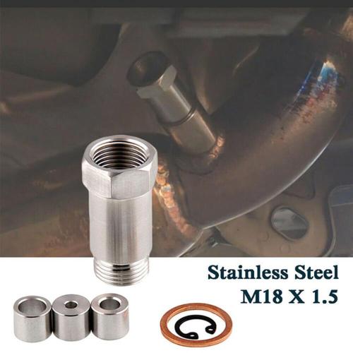 Stainless steel adjustable oxygen sensor M18x1.5 extension