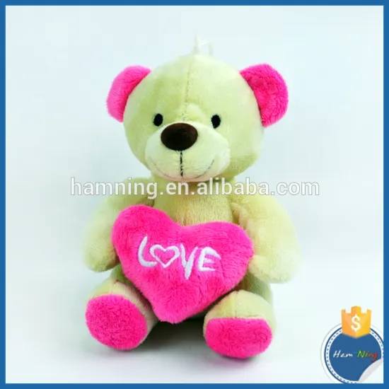 valentine gift dog hugging red heart stuffed plush toys