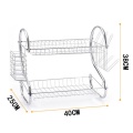 2-tier Dish Drying Rack With Utensil Holder