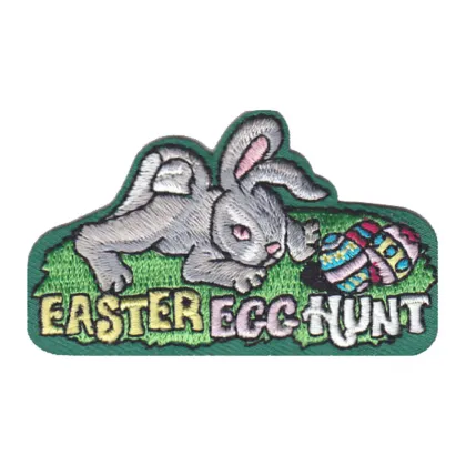 Happy Easter Egg Bow Flower Embroidered Patch