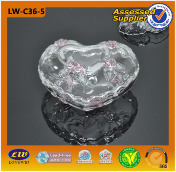 Pretty Floral Glassware Glass Candy Bowl