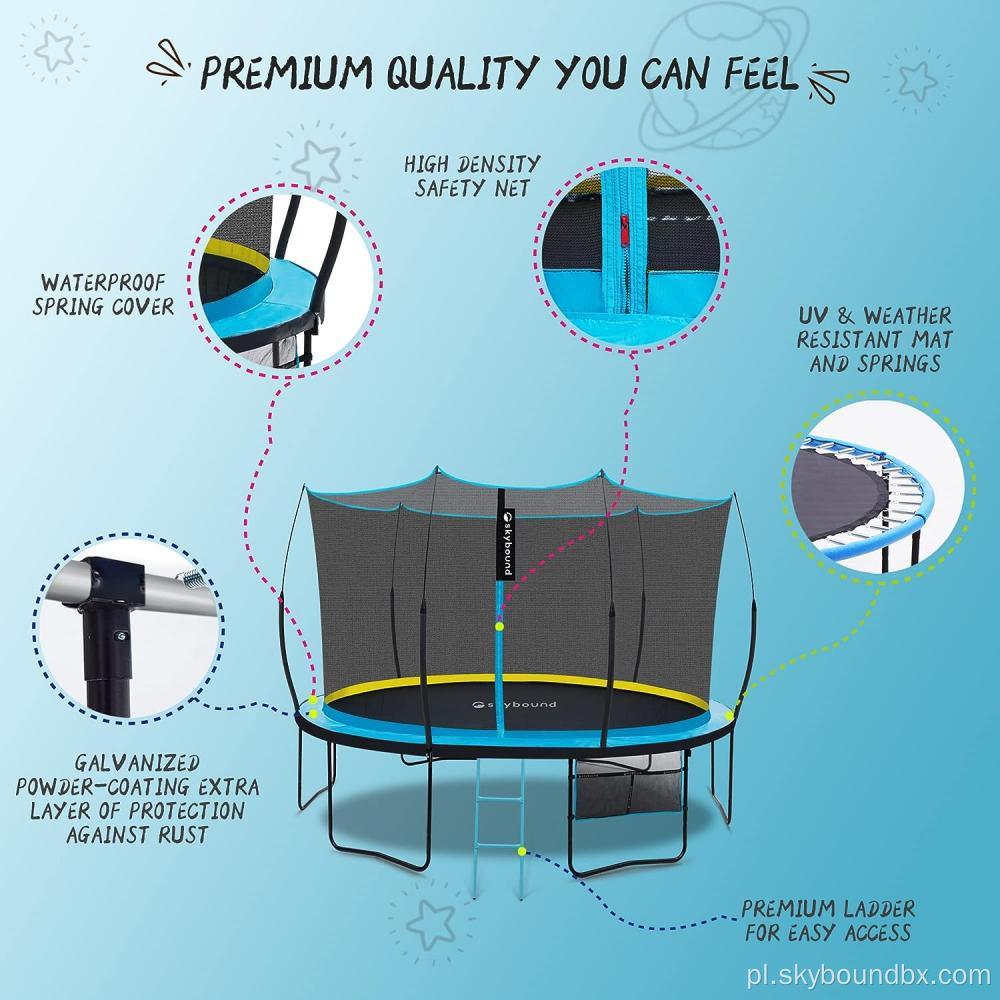 Skybound 14 stóp trampolina z obudową