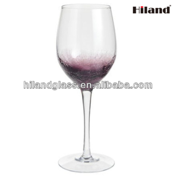 Hot sale purple crackle wine glass