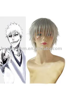 Hollow Kurosaki Ichigo White Cosplay Wig from Bleach