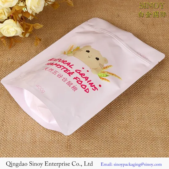 Professional Flexible Packaging Manufacturer customized printing stand up hamster Food pouch Pet Food Packaging Bags