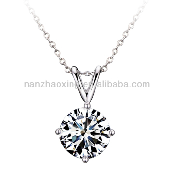 OUXI 0.3 Micron plating Zircon Pendant necklace