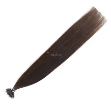 Free Sample Raw Cuticle Aligned Vietnamese Wine Color Straight Wave Human Hair Pre Bonded Remy Nano European Hair Extensions