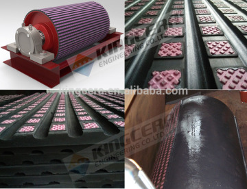 High alumina tiles embedded ceramic rubber pulley lagging