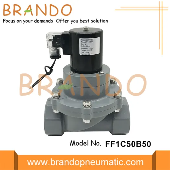 2'' DN50 Anti-Corrosion Acid Resistance CPVC Solenoid Valve