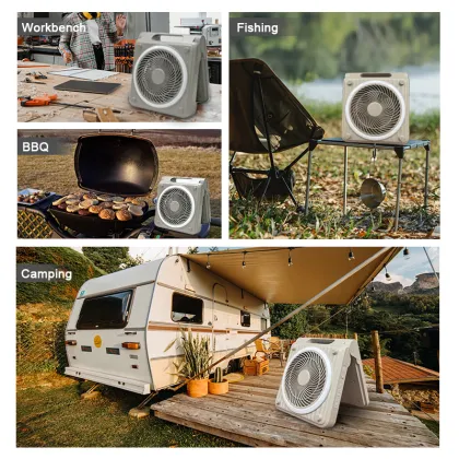 Battery Solar Fan Rechargeable Portable Camping Fan Home Rechargeable Stand Fan