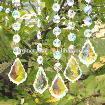 Octagon shape crystal/acylic bead chains for wedding decoration