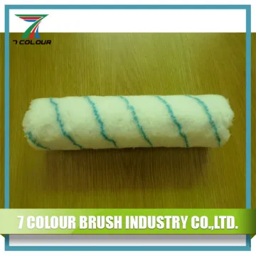 9" White Color Blue Strip Polyamide Paint Roller Refill, Nap 11mm