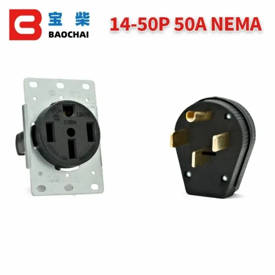 50 Amp 125/250V NEMA 14-50P Industrial Grade Black Plug