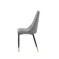 Cadeira ergonômica de tecido com encosto alto para jantares elegantes