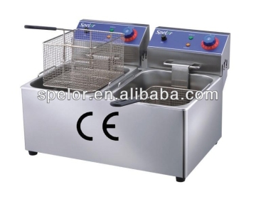 2014 NEW hot selling 8 liter electric Fryer with 2 tanks