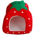 Soft Cute Strawberry Style Pets Dog Cat House