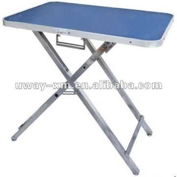 UW-GR-045 X-shape portable pet competition table,Three lever Height adjustable,whole board for destop