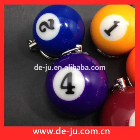 Gift Number Printing Heavy Keychain Billiard Ball