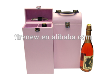 Double Wine Box, Wine Carrier for 2 Bottles