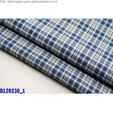 100% cotton carbon peached yarn dyed large checked fabric  for shirt