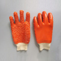 Orange cotton lining Particles gloves Knit Wrist