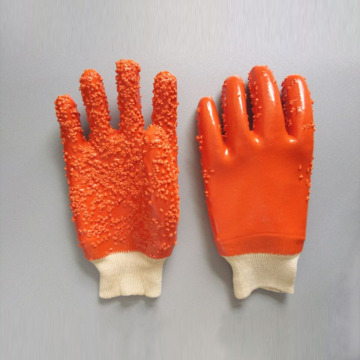 Guantes forrados de franela de grano naranja