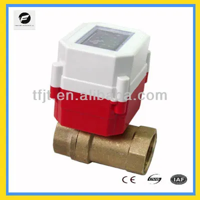 Mini electric valve with Actuator HAVC 2 way Brass 3/4\" BSP Warm valve with IC Card