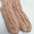 Ladies Cosy Cable Knitted lounge fuzzy socks