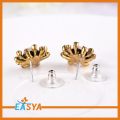 Desain anting-anting emas mutiara Crystal sederhana untuk wanita