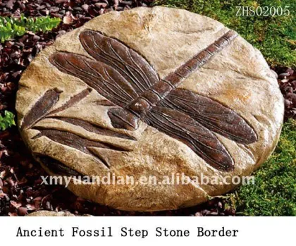Ancient Fossil Step Stone Border