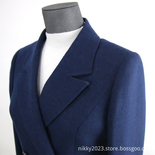 Unique Design long wool overcoat women winter customizable fashion formal coat women