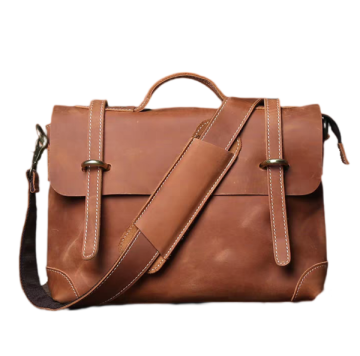 Vintage Leather Crossbody Bag with Top Handle